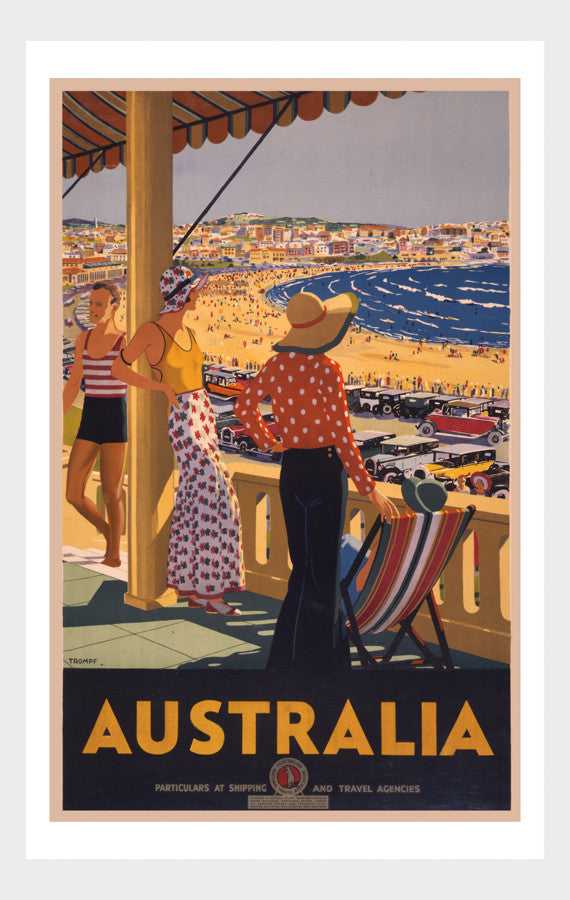 Visit Australia Beach Poster Digital Download