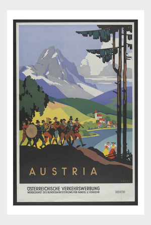 Visit Austria Travel Poster Digital Download