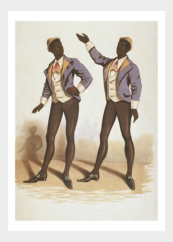 Two Black Gentlemen Singing On Stage Digital Download