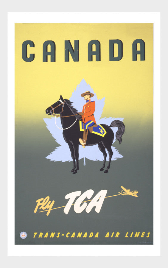 Visit Canada Fly TCA Airways Travel Poster Digital Download