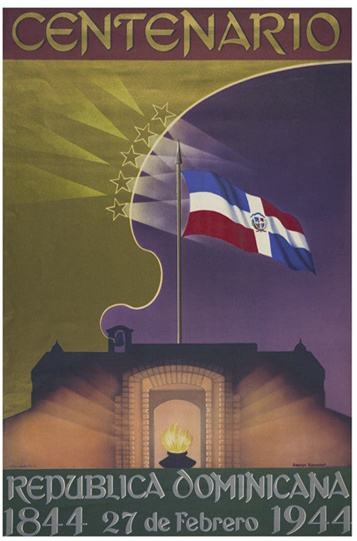 Dominican Republic Centennial Vintage Travel Poster Digital Download