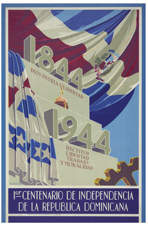 Dominican Republic Centennial Celebration Vintage Travel Poster Digital Download