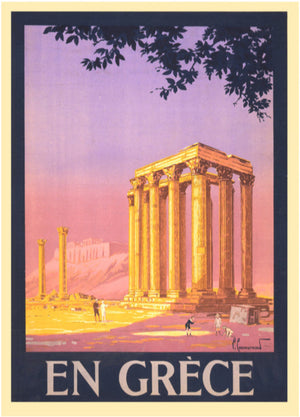 En Grece Visit Greece Athens Vintage Travel Poster Digital Download