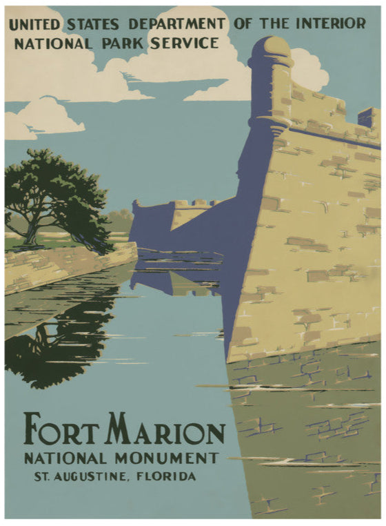 Fort Marion National Monument USA Travel Poster Digital Download