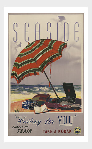 Seaside Australia Travel Poster Digital Download