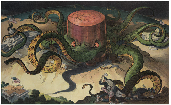 Standard Oil Octopus Political Cartoon Digital Download