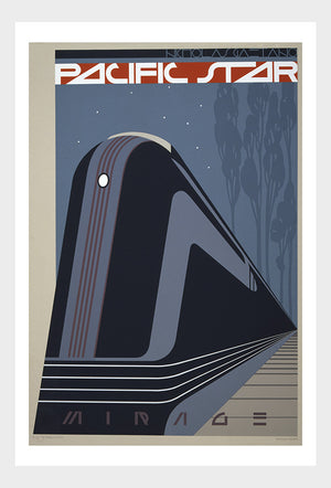 Pacific Star Train Travel Poster Digital Download