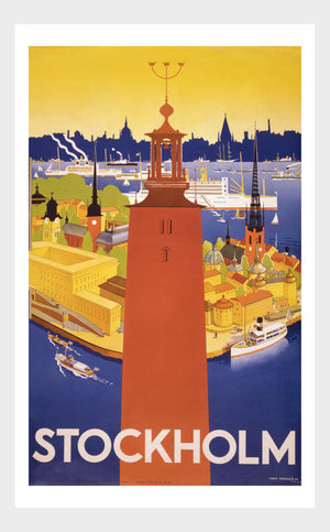 Visit Stockholm Sweden Travel Poster Digital Download