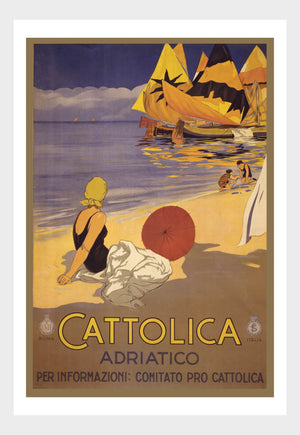 Visit Cattolica Adriatico Travel Poster Digital Download