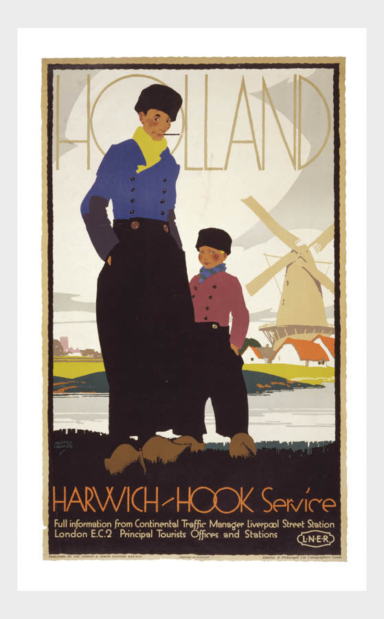 Visit Holland Harwich Hook Travel Poster Digital Download