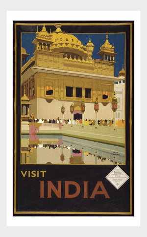 Visit India Palace Travel Poster Digital Download