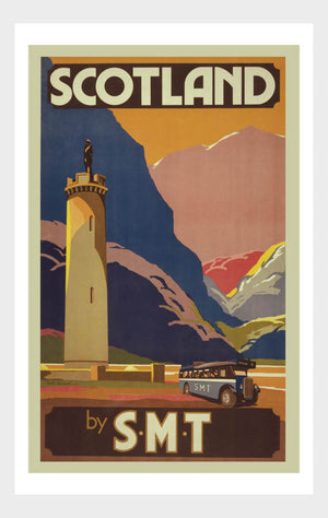 Visit Scotland by SMT Train Travel Poster Digital Download