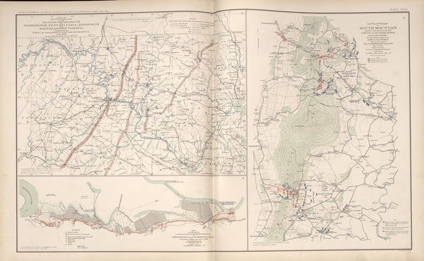 American Civil War Map: "Washington, D.C ; Annapolis, Pennsylvania ; Northeastern Virginia; South Mountain, Maryland; Vicksburg,Mississippi" Digital Download