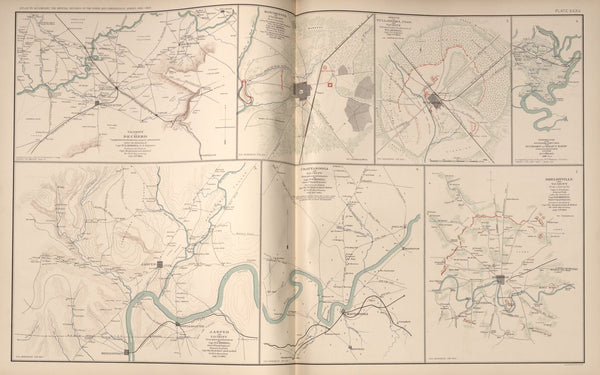 American Civil War Map: "Decherd; Manchester; Tullahoma; Shelbyville; Chattanooga; Jasper, Tennessee" Digital Download