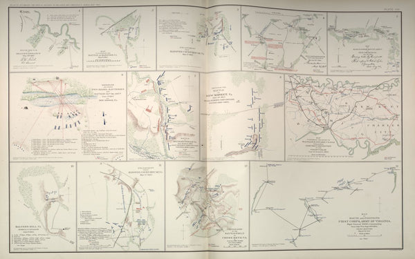 American Civil War Map: "Hanover; New Market; Malvern Hill; Cross Keys; Old Church, Virginia" Digital Download