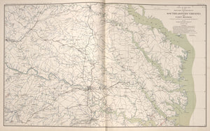 American Civil War Map: "Southeastern Virginia and Fort Monroe, Virginia" Digital Download