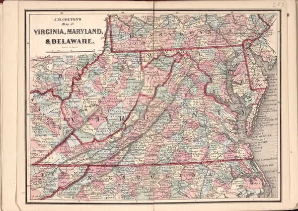 American Civil War Chronological Map: 1/8 Virginia, Maryland, and Delaware Digital Download