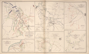 American Civil War Map: "Murfreesborough, Tennessee; Thompson's Hill, Port Gibson ;Tullahoma; Fredericksburg, Virginia" Digital Download