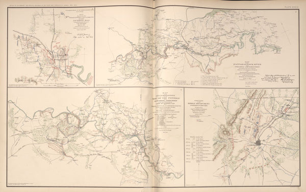 American Civil War Map: "Jackson; Rappahannock; Port Royal; Richard's Ferry; Fredericksburg; Chancellorsville" Digital Download