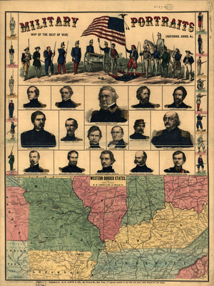 American Civil War Portraits & Map: Western Border States Digital Download